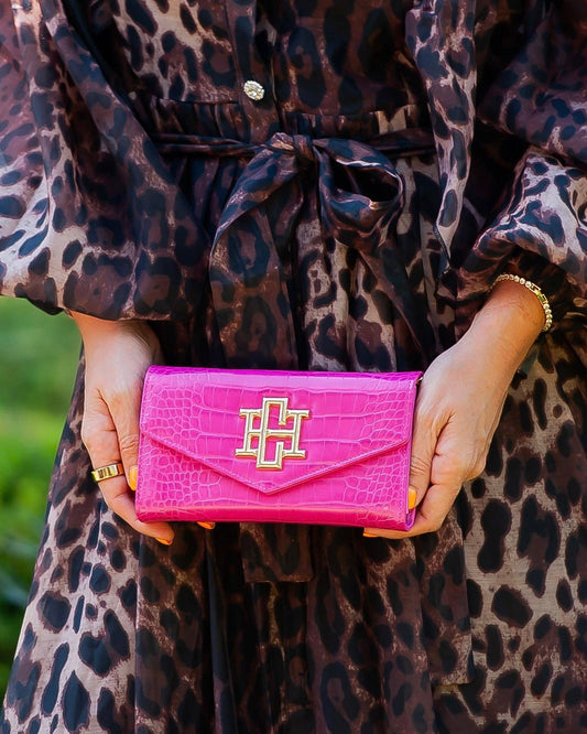 Carlington Clutch/Crossbody: Hot Pink