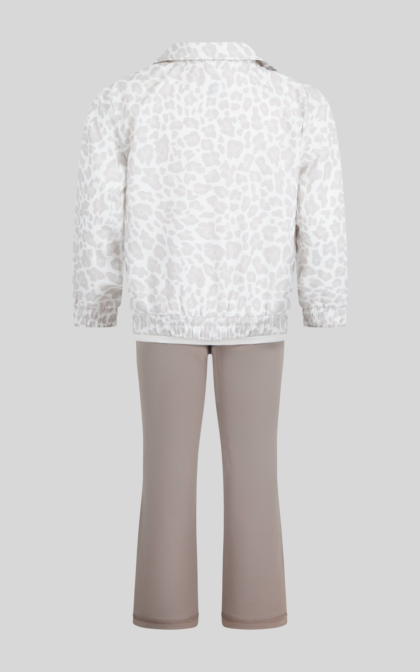 Toddler Girls Leopard Half Zip Windbreaker 3-Piece Set