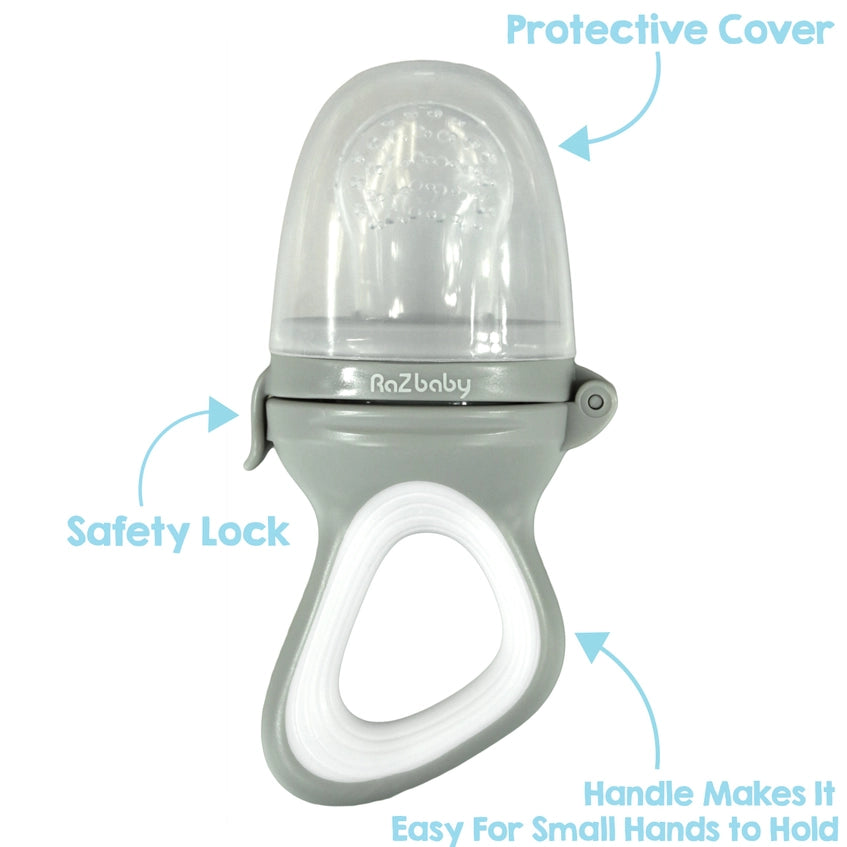 Teether & Fruit Feeder In Grey