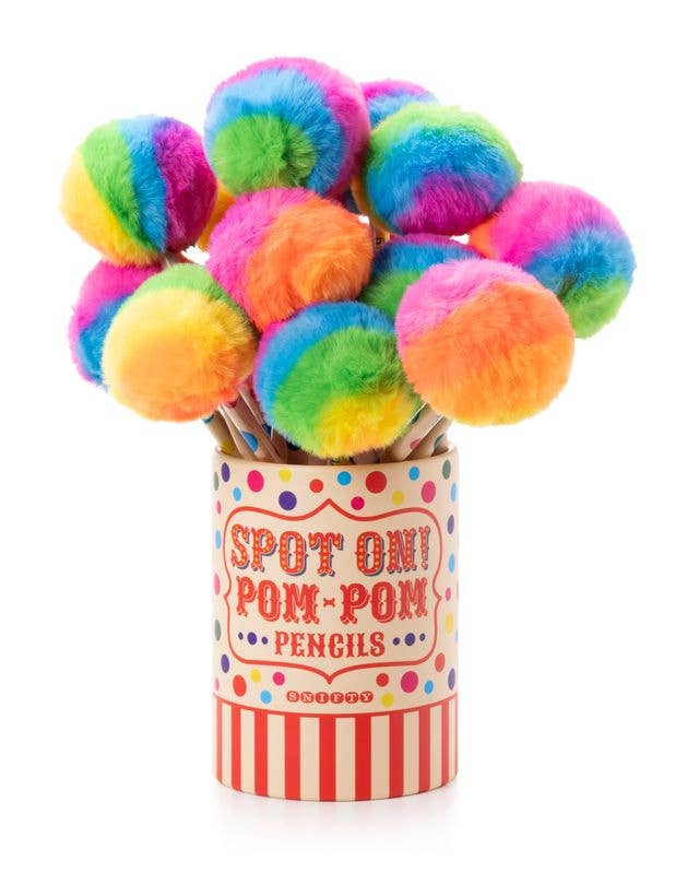 Rainbow Pom Pom Pencil