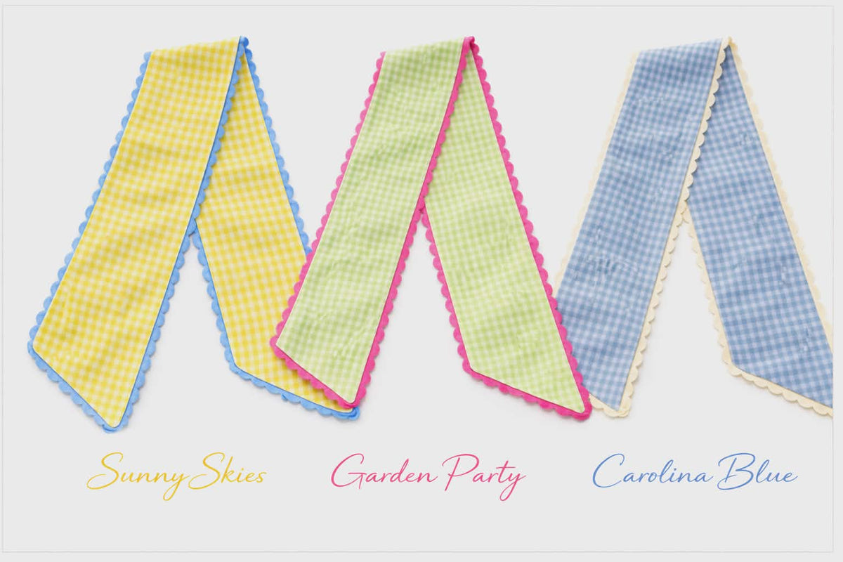 Sweet Summer Gingham RicRac Wreath Sash