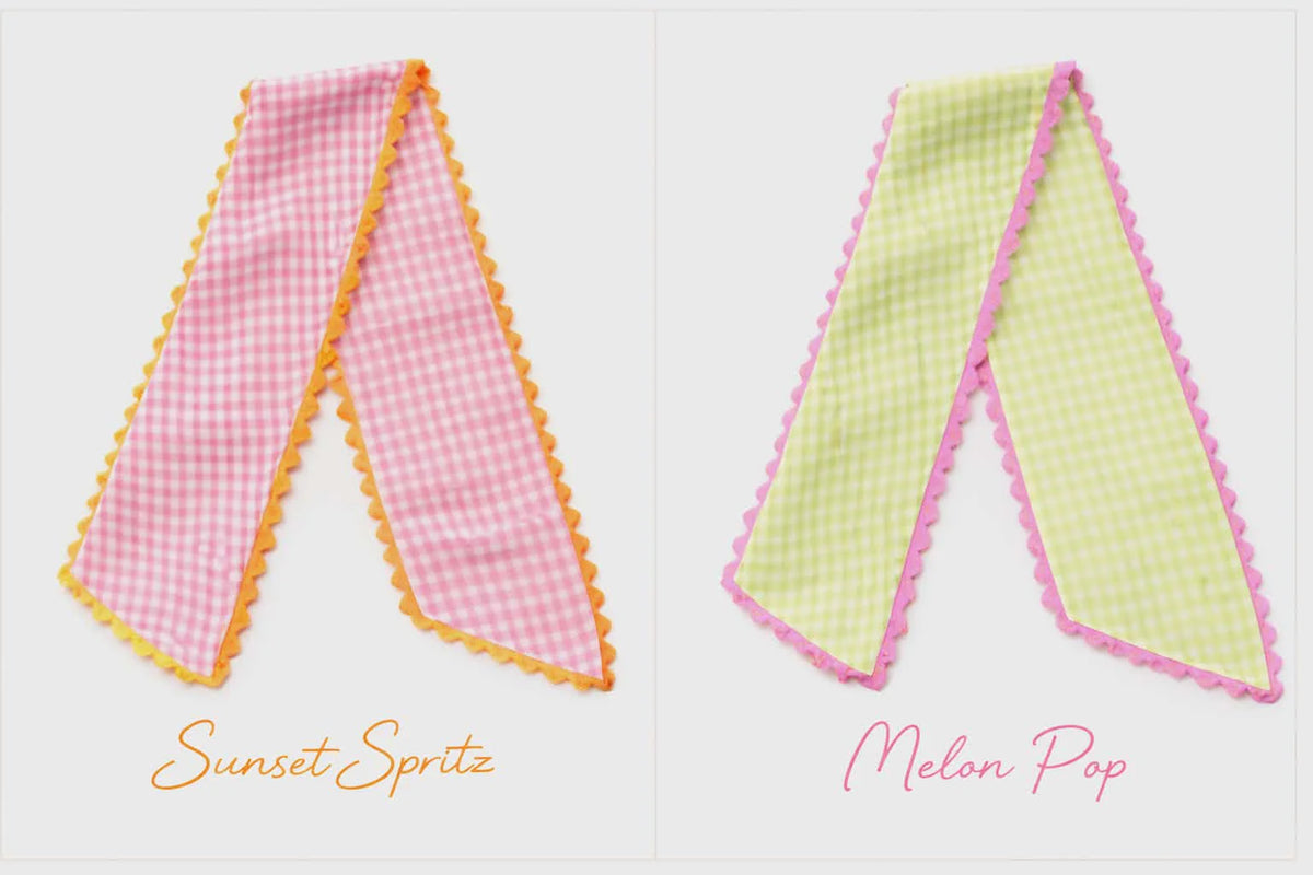 Sweet Summer Gingham RicRac Wreath Sash