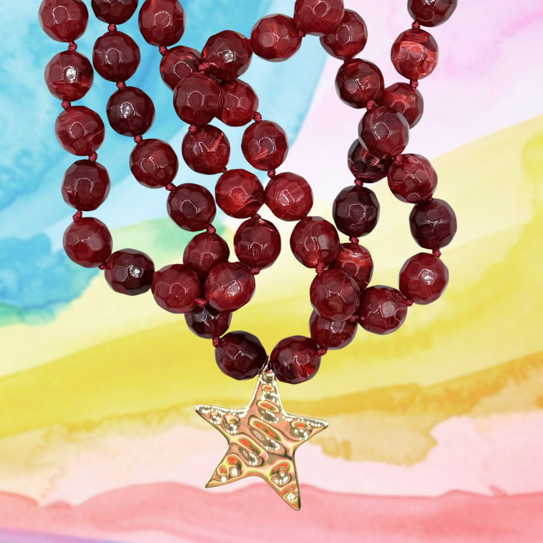 Maroon Gameday Star Necklace