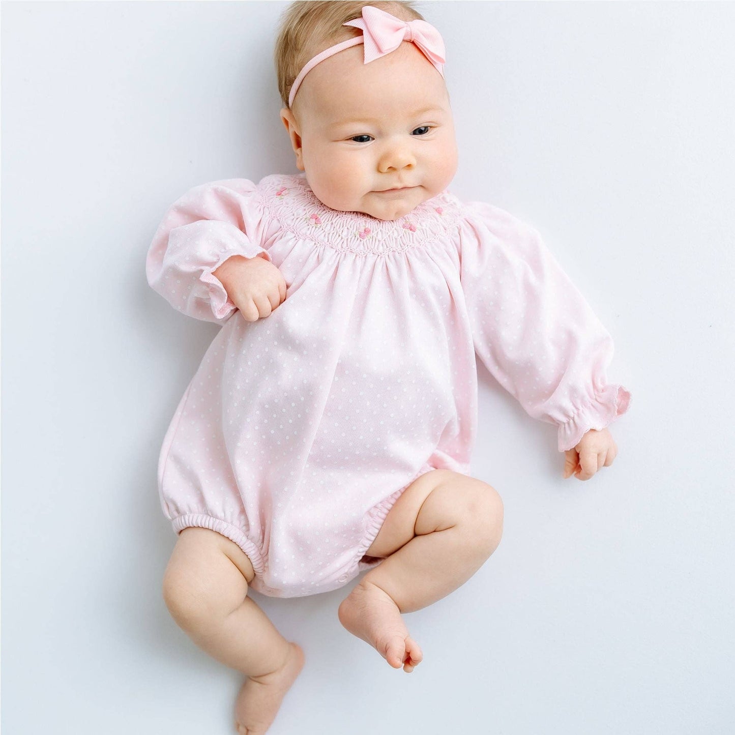 Mia's Classics Pink Bishop Long Sleeve Bubble
