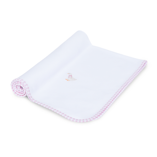 Pink Silly Goose Receiving Blanket