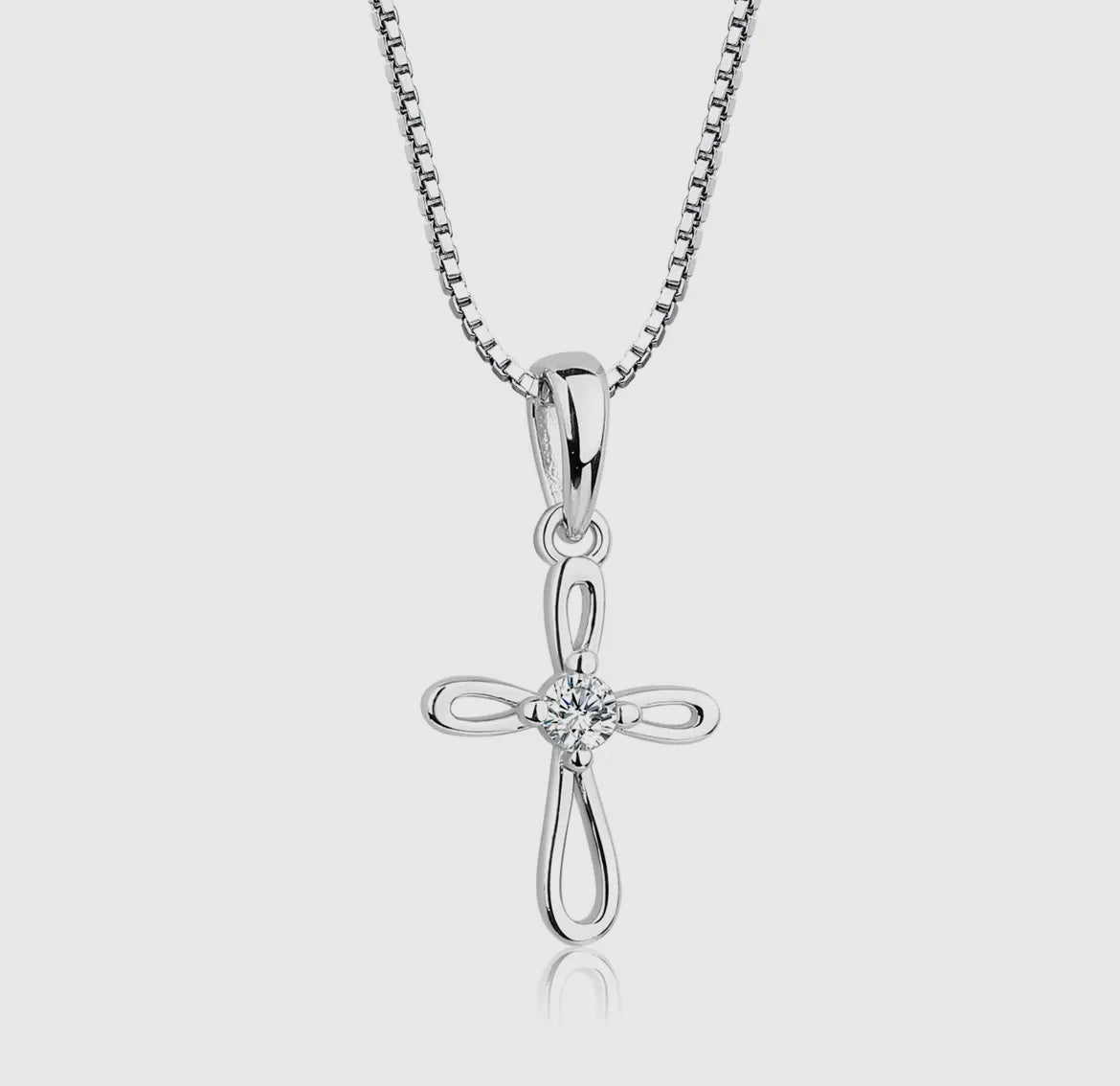 Children’s Silver Open Cross Necklace