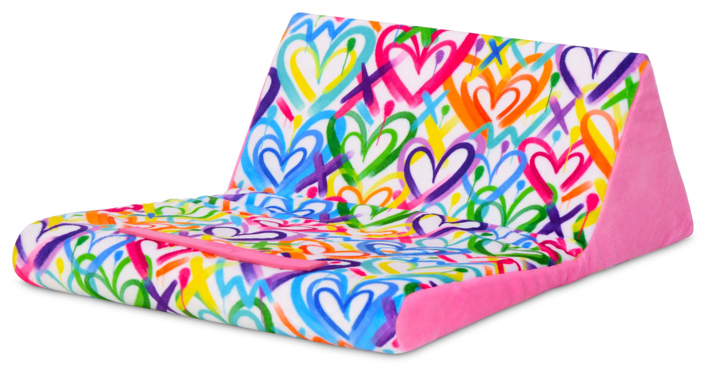 Multicolor Hearts Tablet Pillow