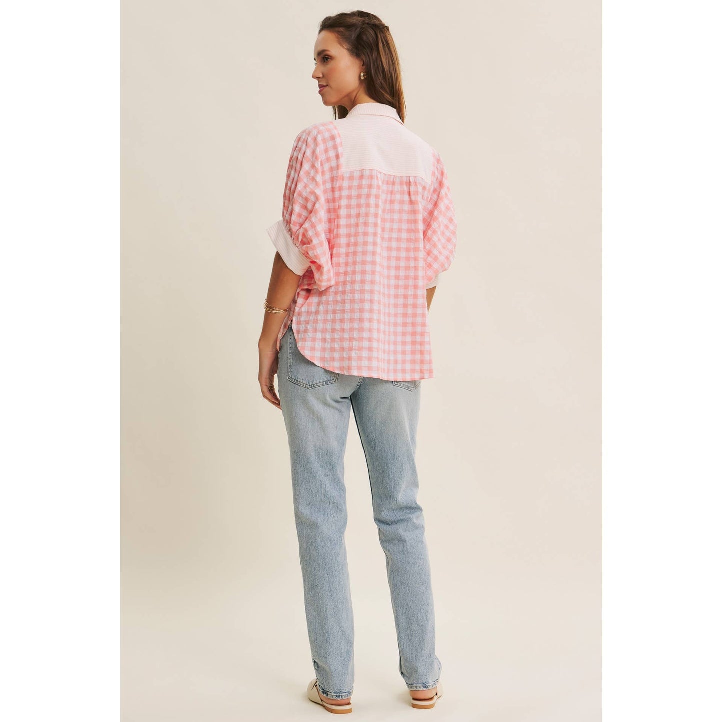 Sweet Heart Gingham Button Up Shirt