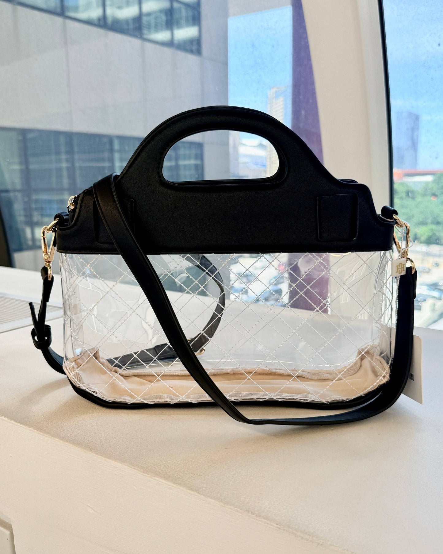 Ivy Clear Bag in Black