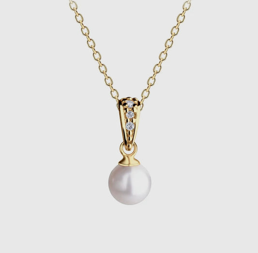 Children’s 14K Gold Plated Pearl Pendant Necklace