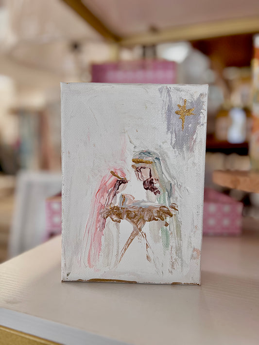 BB Fulton 5x7 Nativity Canvas Painting