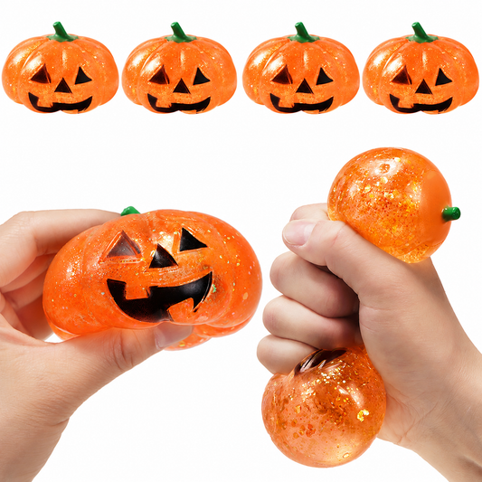 Squeeze Glittered Pumpkin Squishy