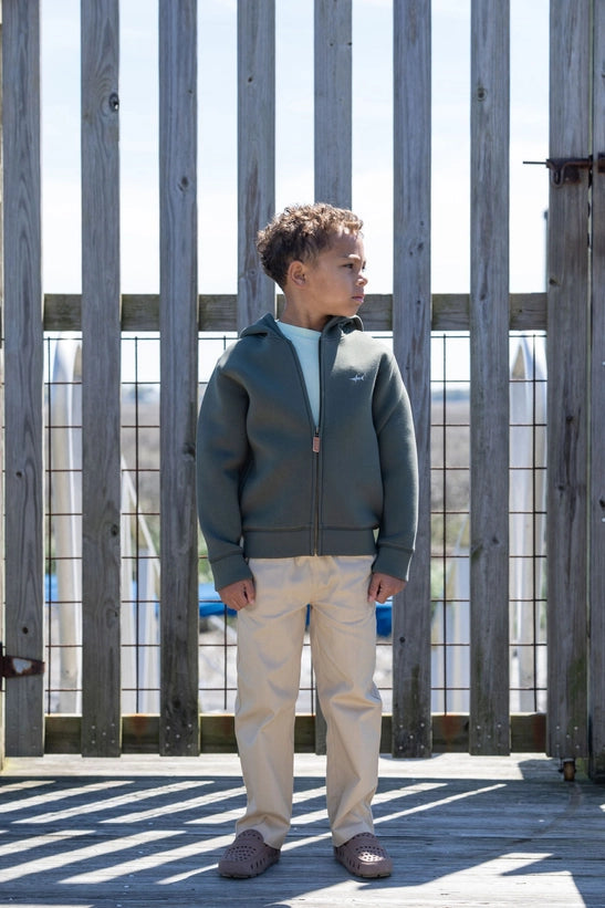 Naples Elastic Waistband Khaki Pants