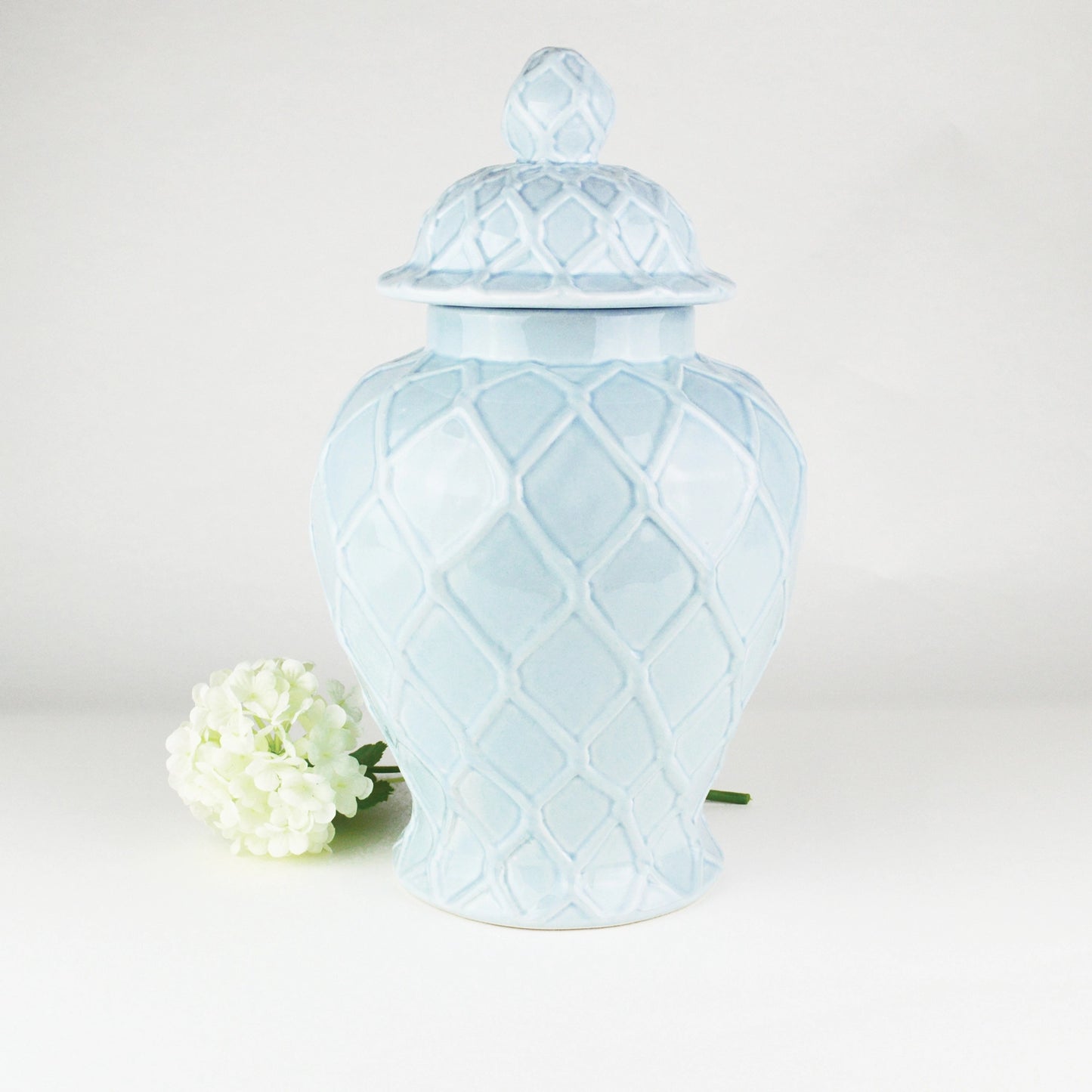 XL Light Blue Ginger Jar