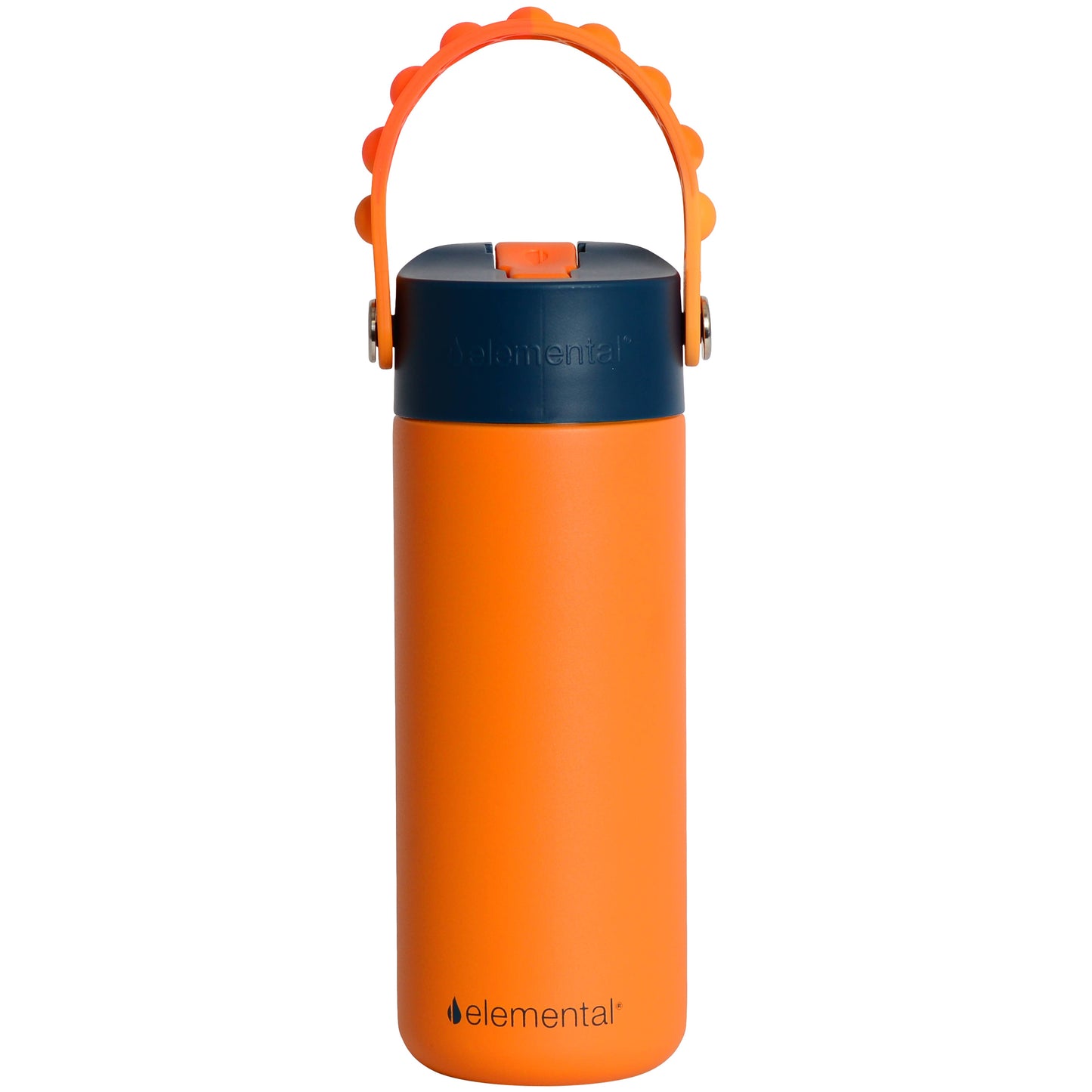 Kids Fidget Handle Water Bottle - Orange Tie Dye