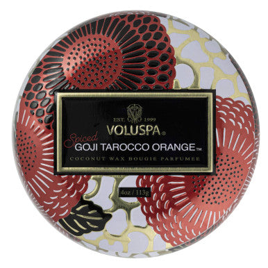 Voluspa Spiced Goji & Tarocco Orange Mini Tin Candle