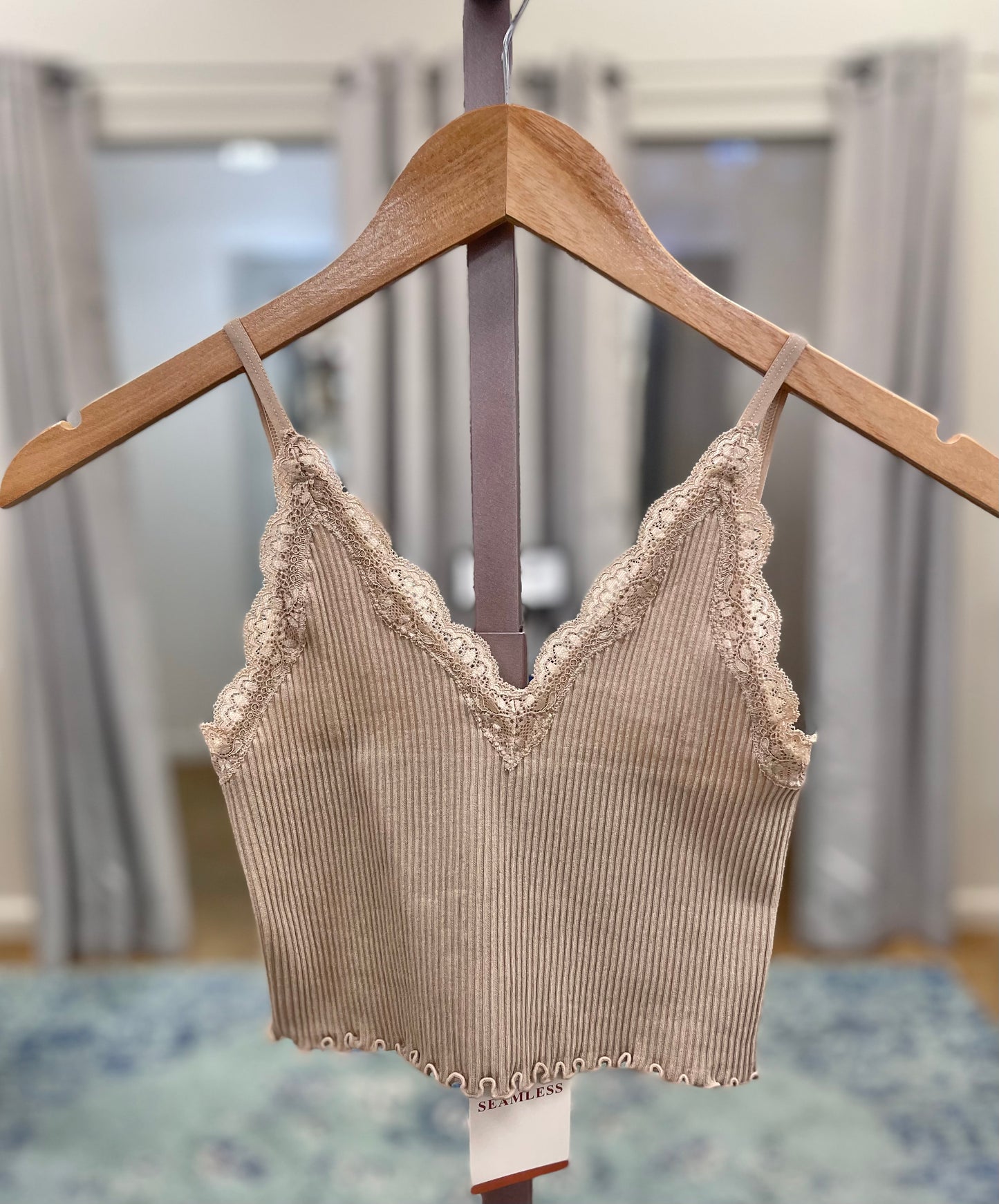 Taupe Cropped Cami Top