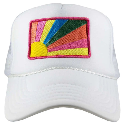 White Bursting Sunshine Trucker Hat