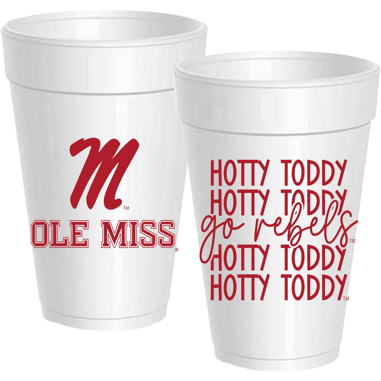 Ole Miss "Go Rebels" 10-Pack Styrofoam Cups