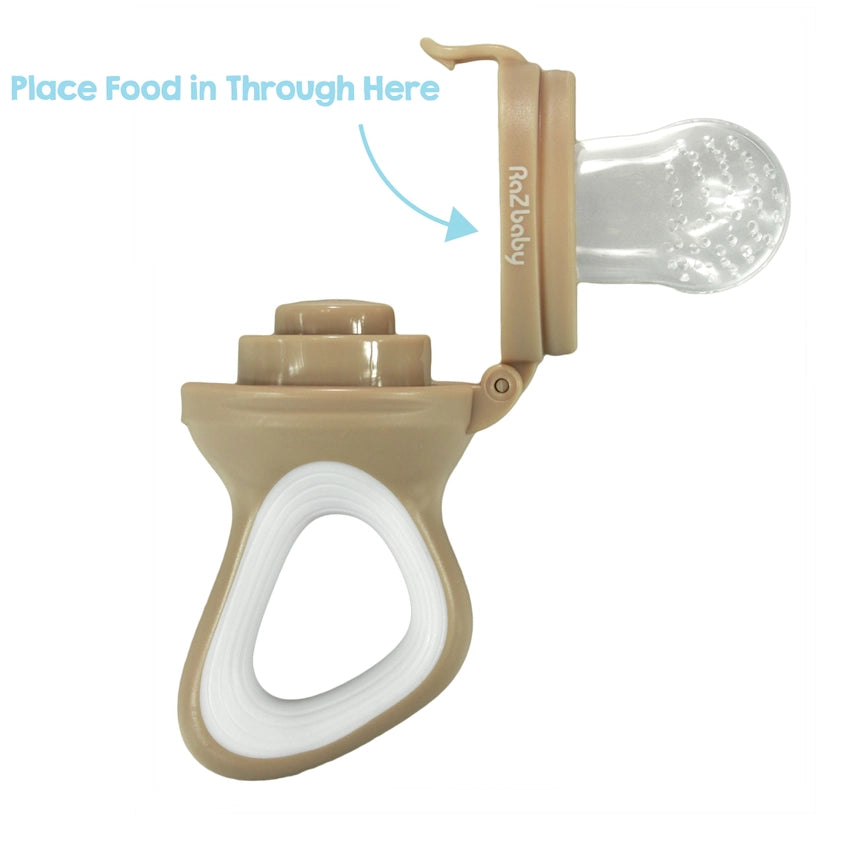 Teether & Fruit Feeder In Caramel