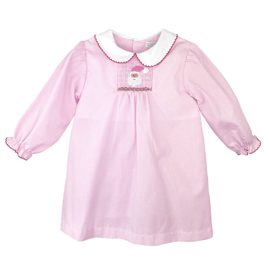 Pink Santa Smocked Dress