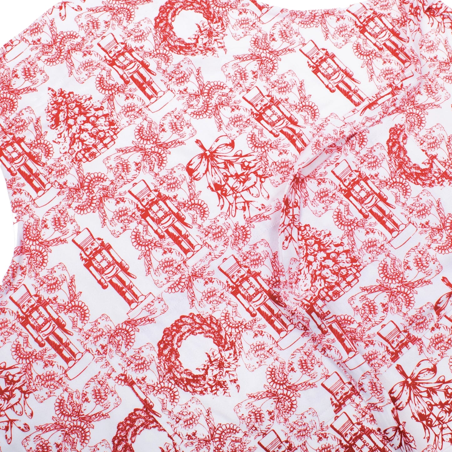 Red Nutcracker Toile Apron