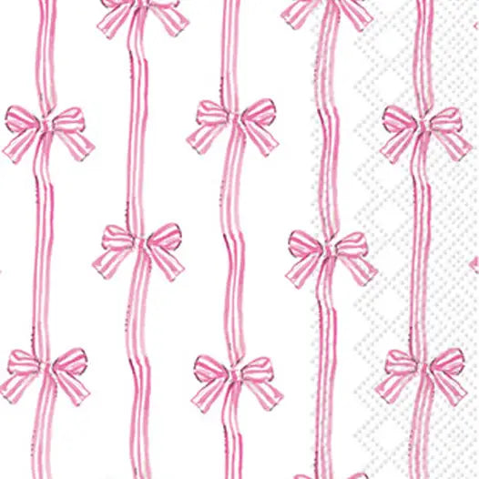 Pink Toile Bows Guest Towels