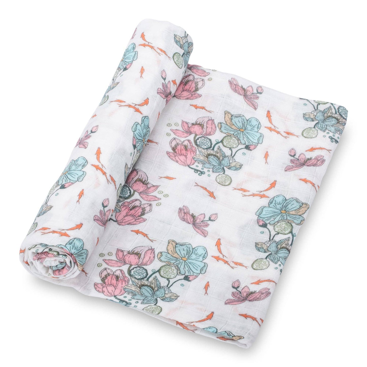 Little Lotus Bloom Muslin Swaddle Blanket