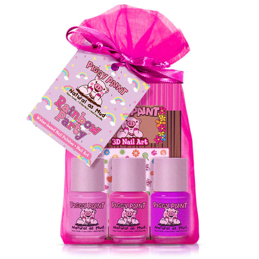 Rainbow Party Gift Set: Kids Non-Toxic Nail Polish