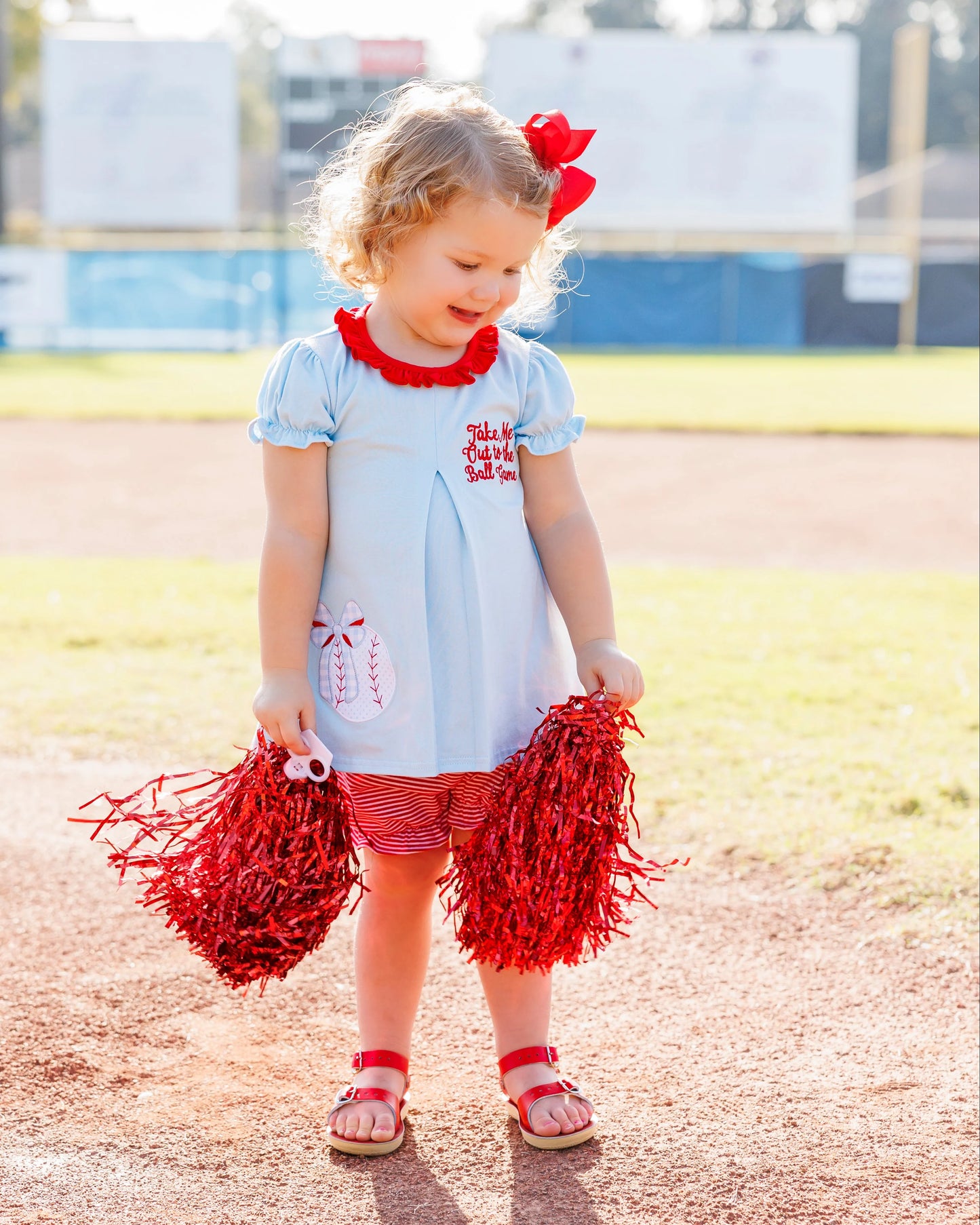 Take Me Out To The Ball Game Pleat Bloomer Set