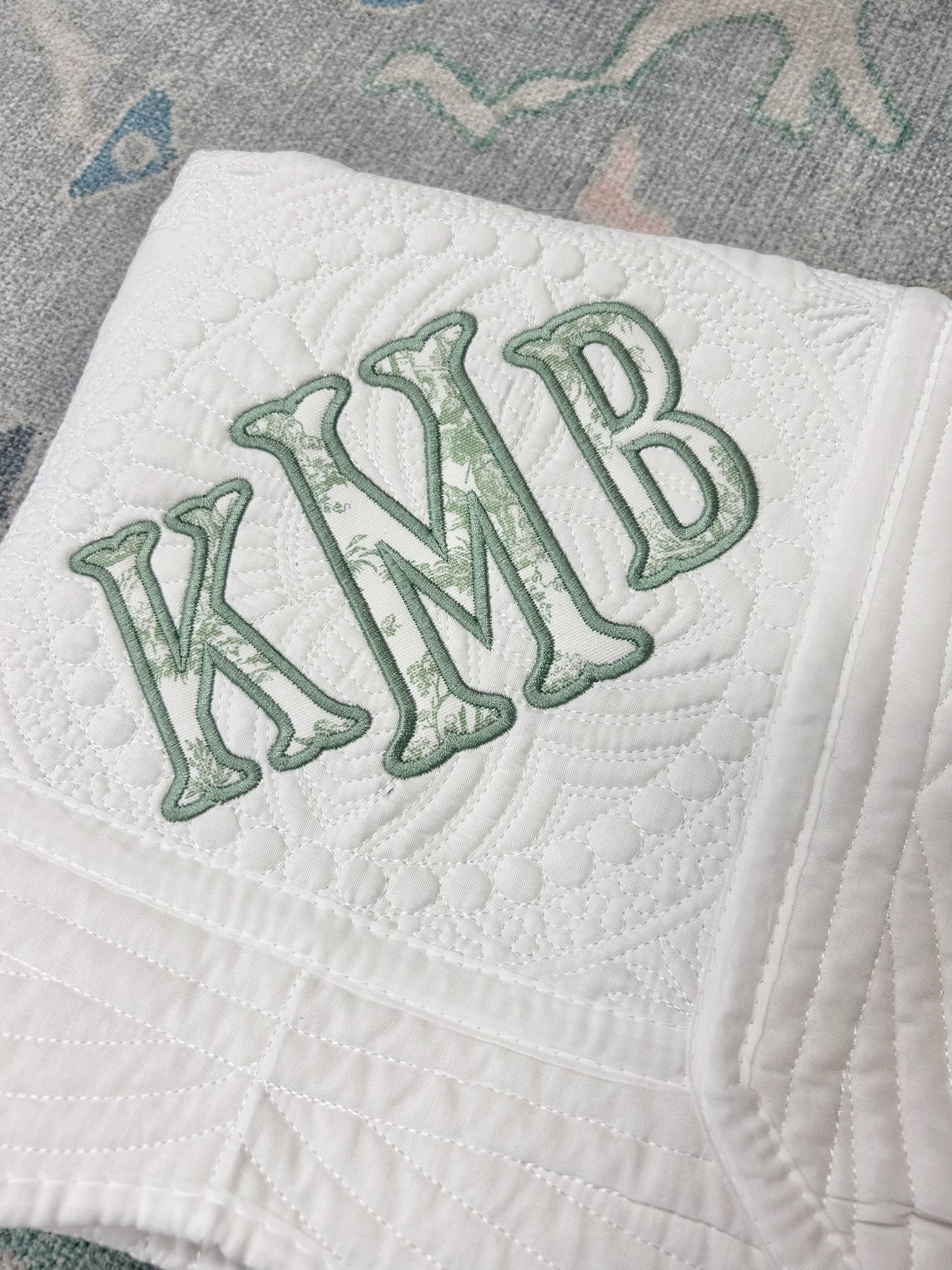 Appliqué Initials Heirloom Quilt