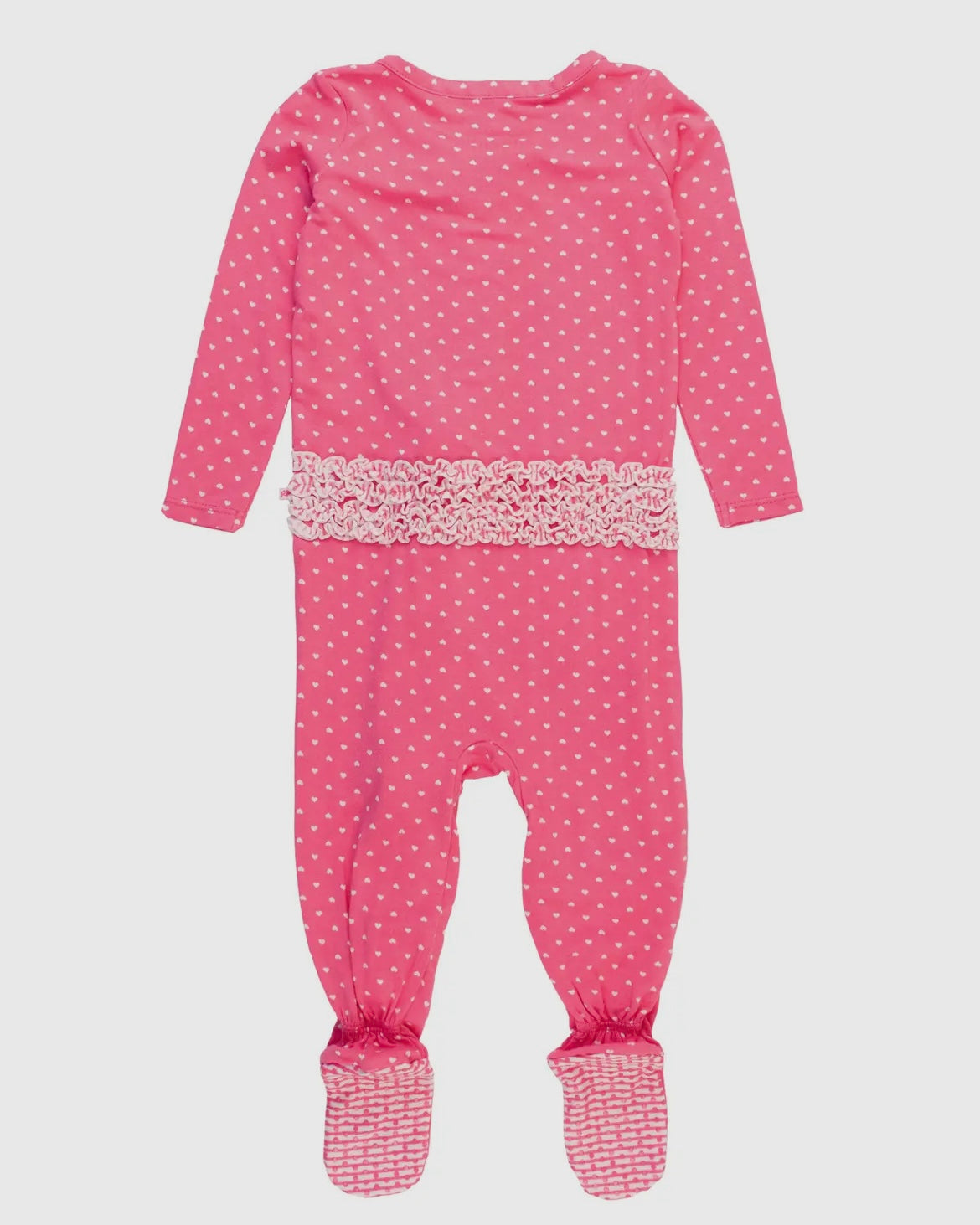 Hot Pink Hearts Footie Pajamas