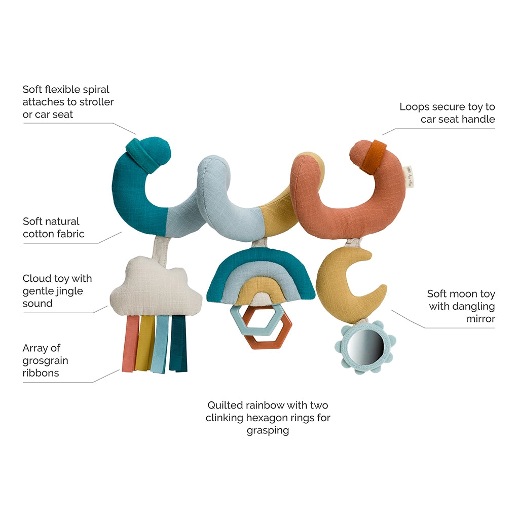 Bitzy Rainbow Spiral Car Seat Toy