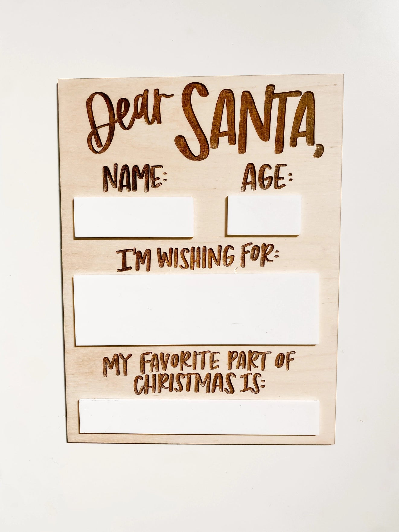 Santa Wishes Dry Erase Board