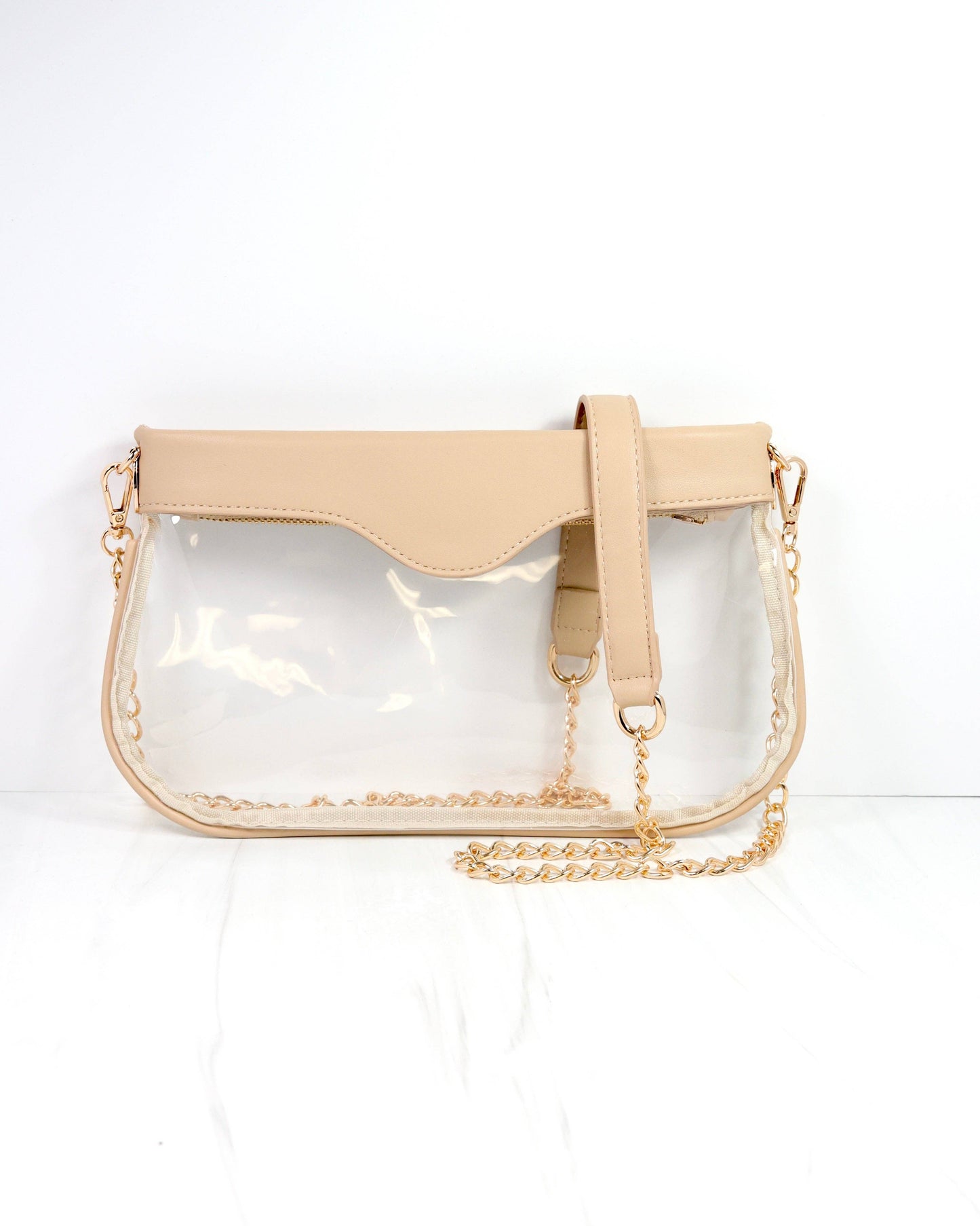 Madi Clear Crossbody - Nude