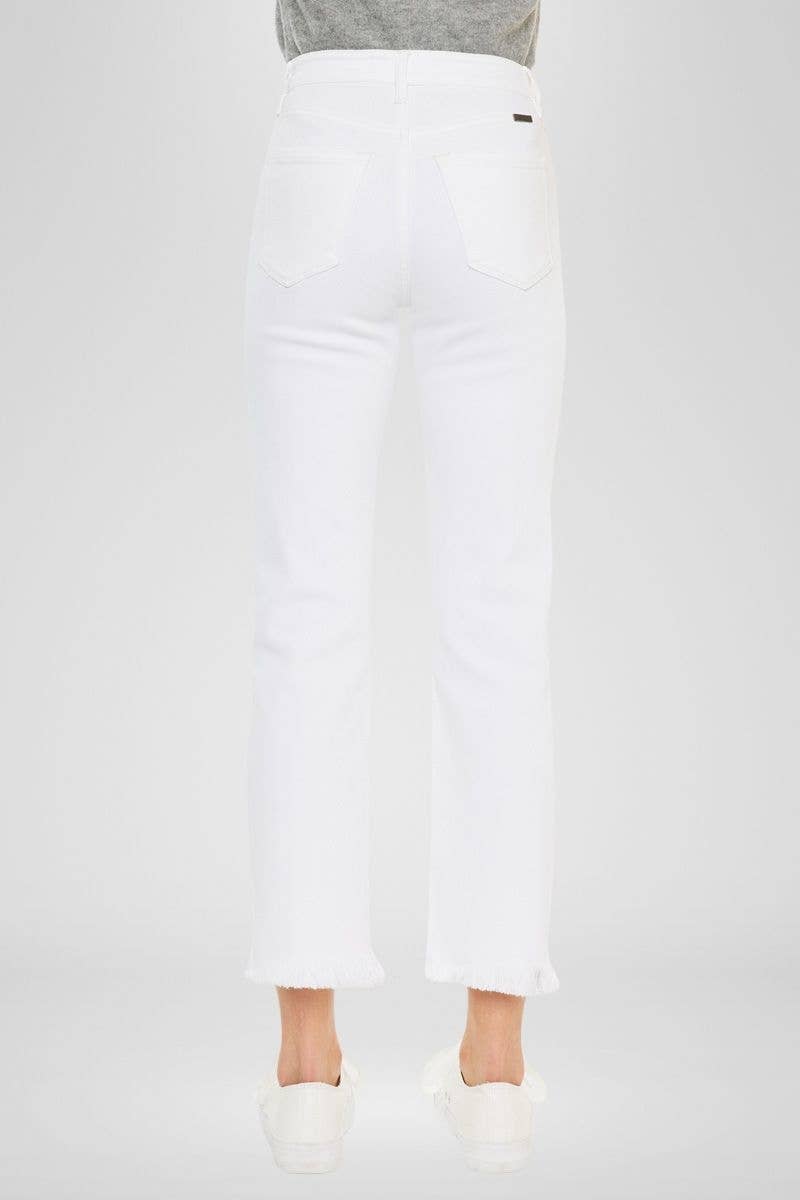 Cordova White High Rise Slim Straight Kancan Jeans