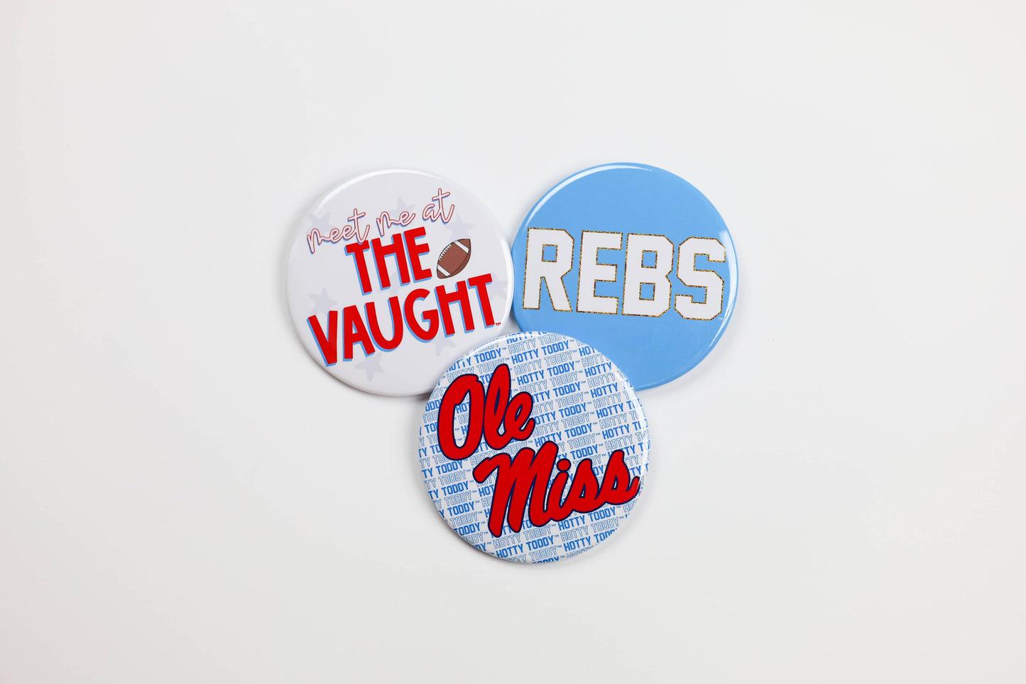 Ole Miss Game Day Buttons | Gameday Pins | U of Mississippi: REBS PATCH