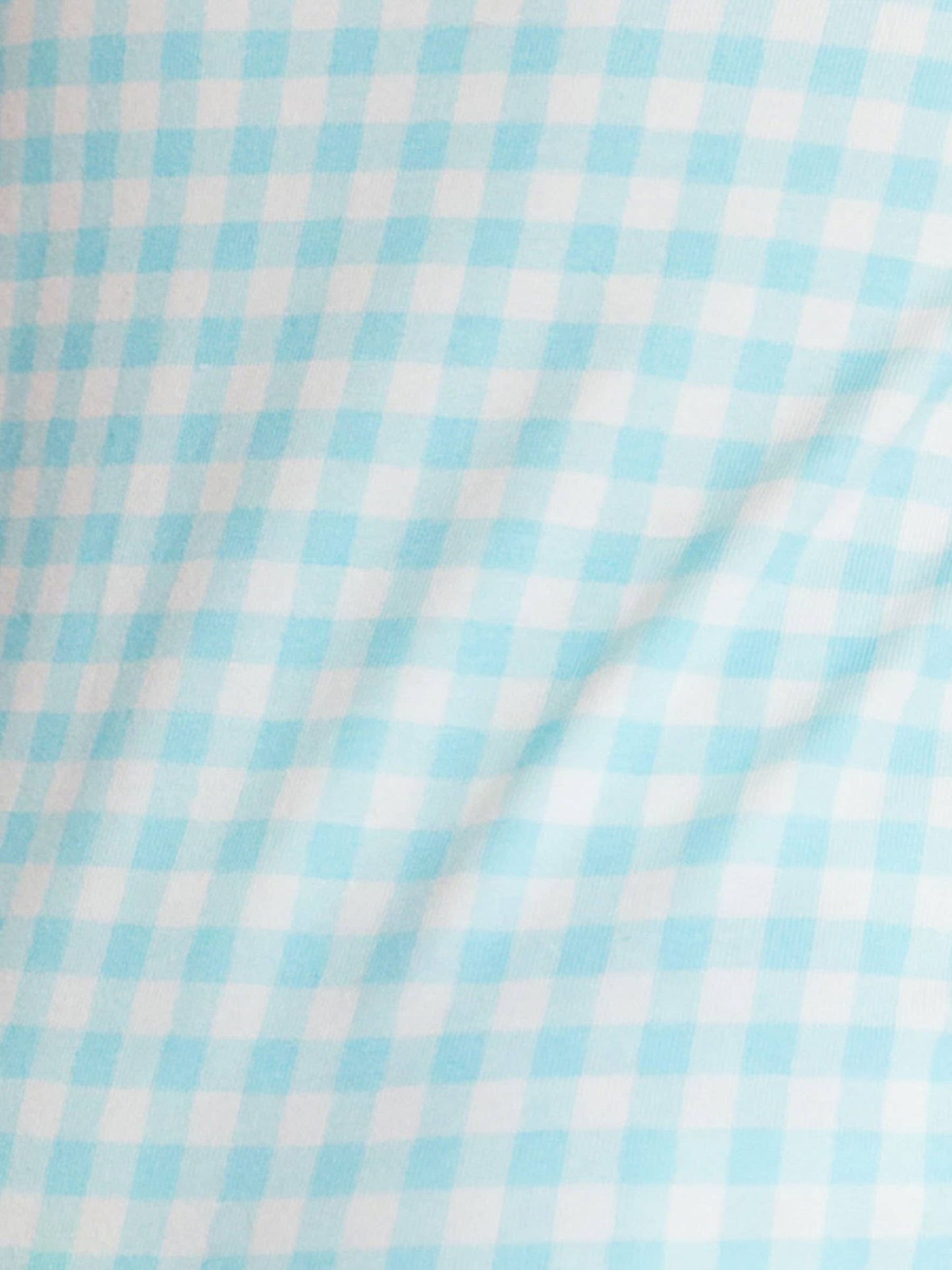 Cotton Modal Blue Breeze Gingham Footie Sleeper