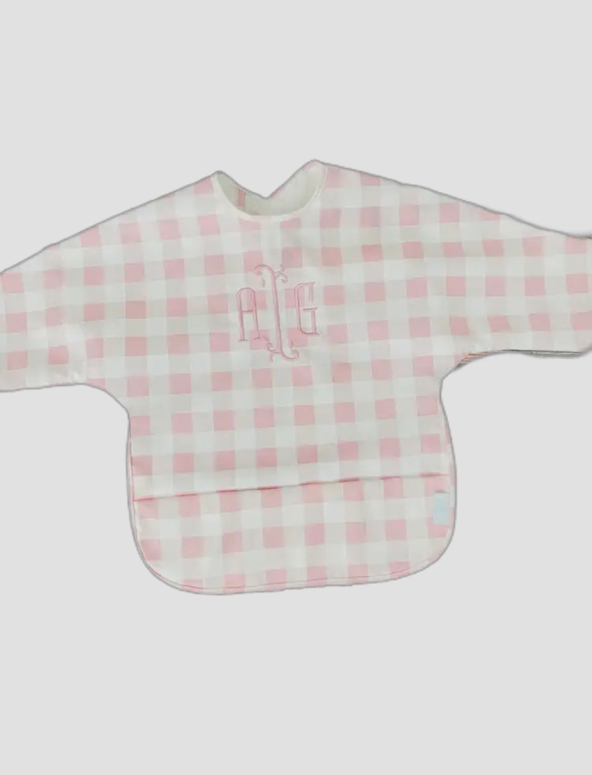 Pink Check Catch All Smock Bib