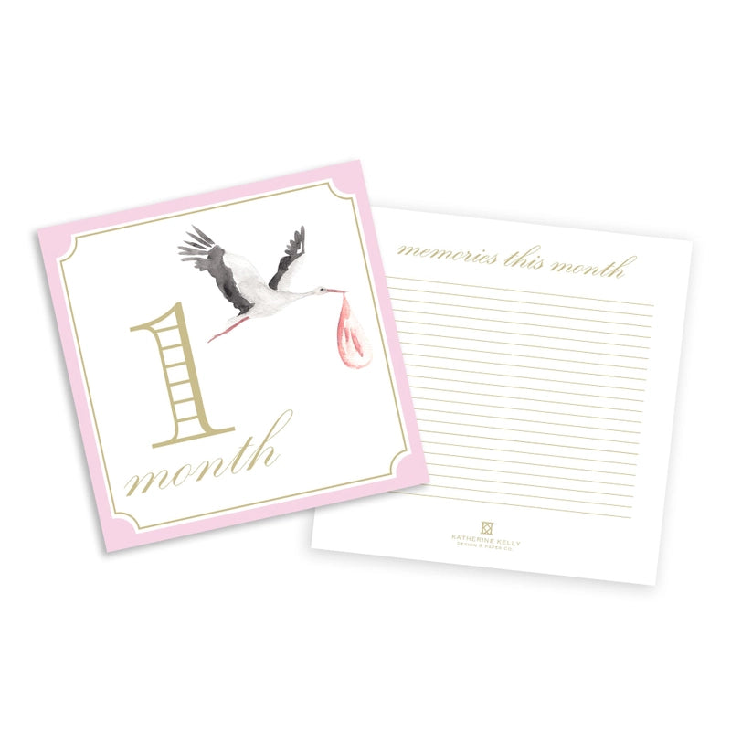 Pink Milestone Cards