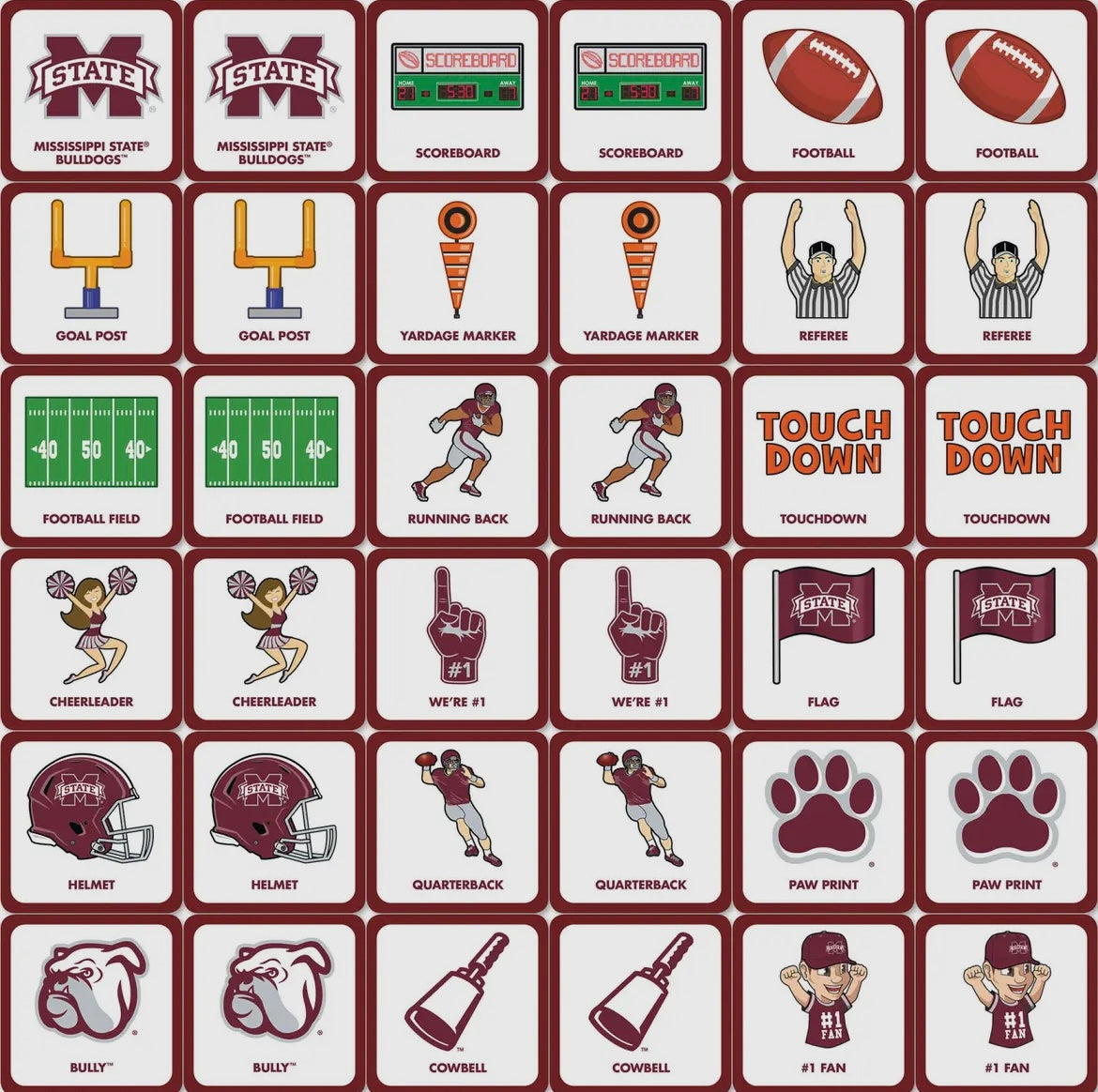 Mississippi State Matching Game