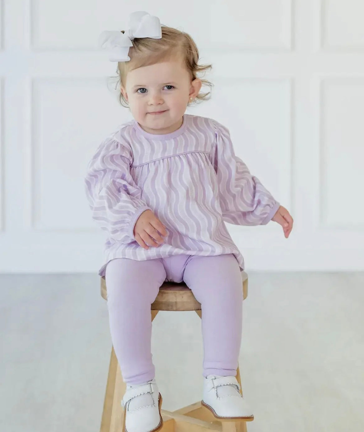 Purple Squiggly Top & Leggings Set