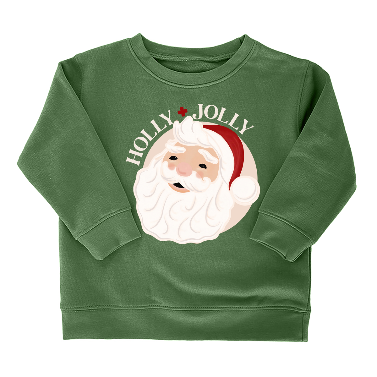 Kids Retro Santa Green Sweatshirt