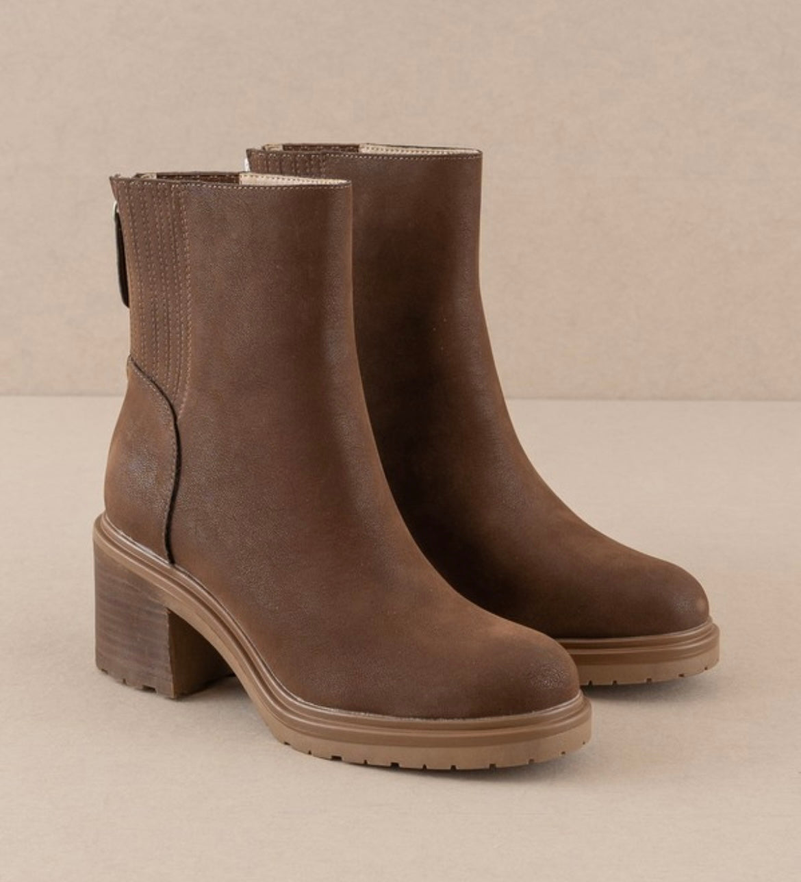 Megan Dark Coffee Lug Boots