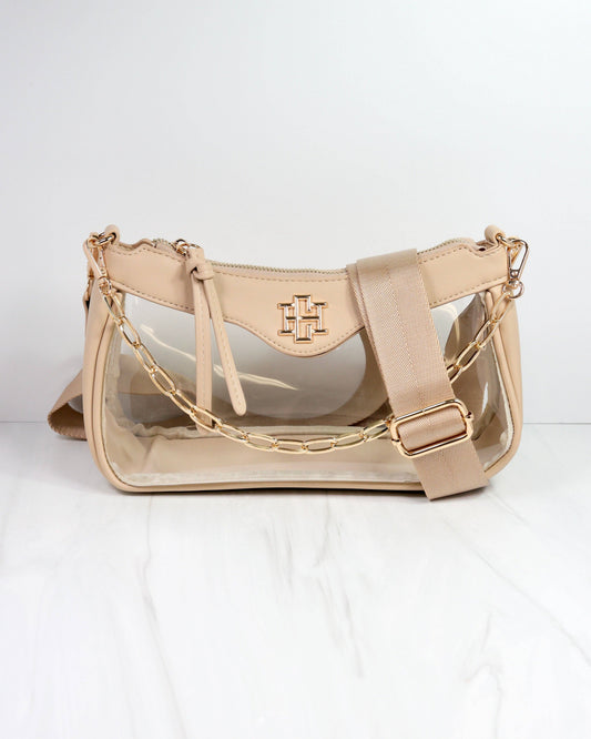 Cassidy Clear Crossbody - Nude