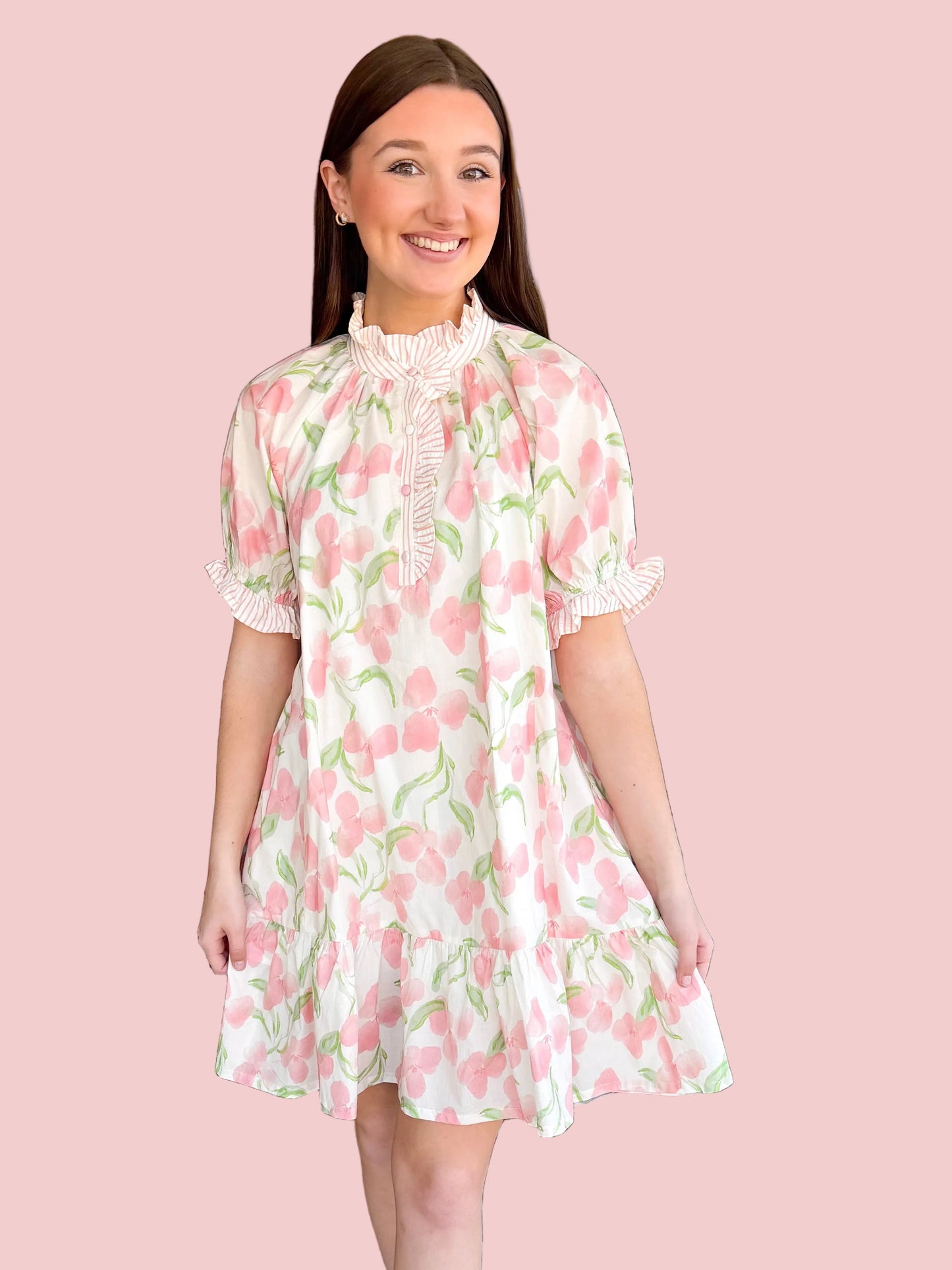 Sweet Sunday Floral Ruffle Dress