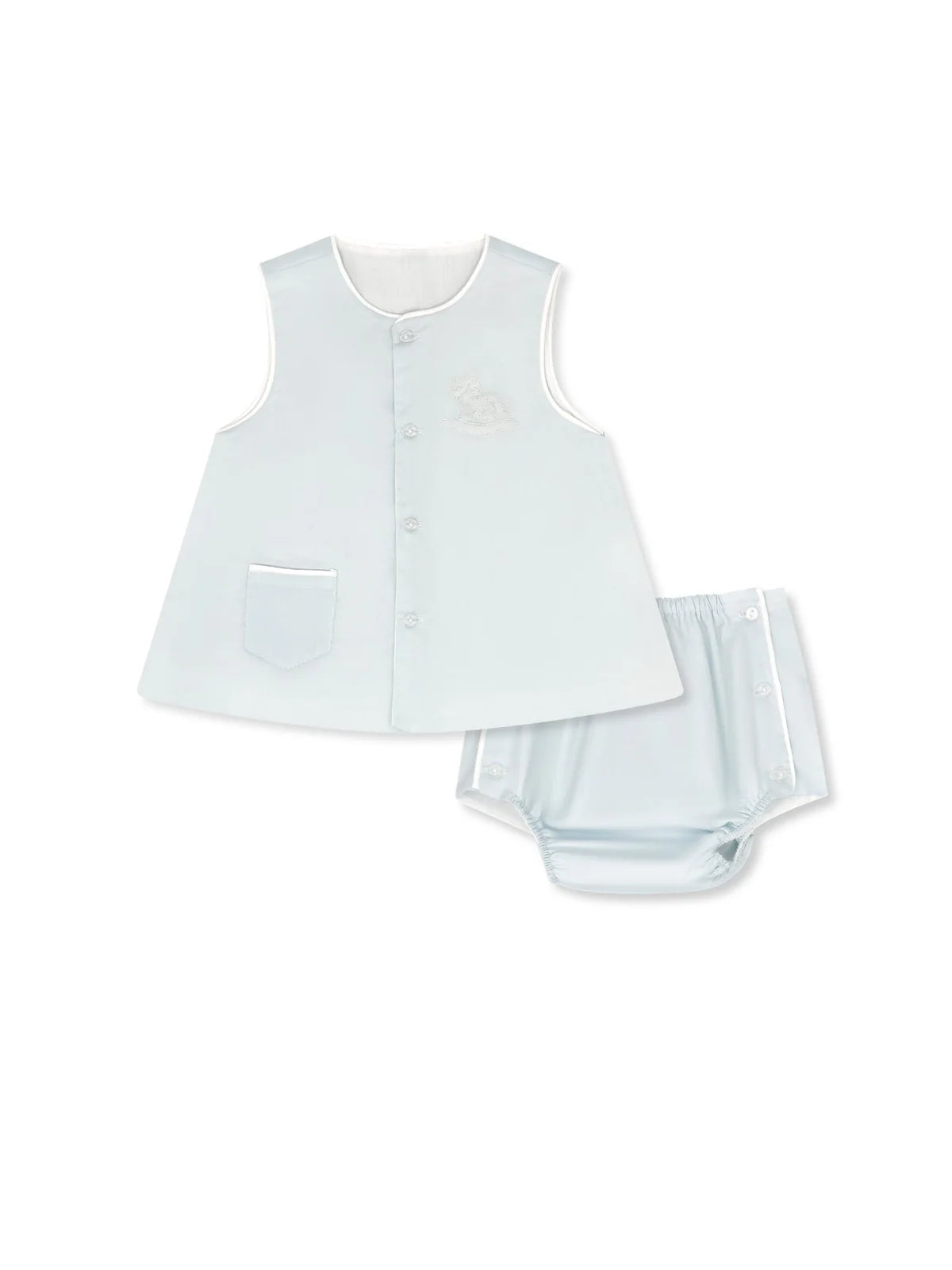 Mason Diaper Set Blessing Blue Rocking Horse