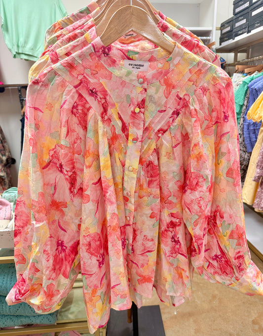 Living In Color Floral Top