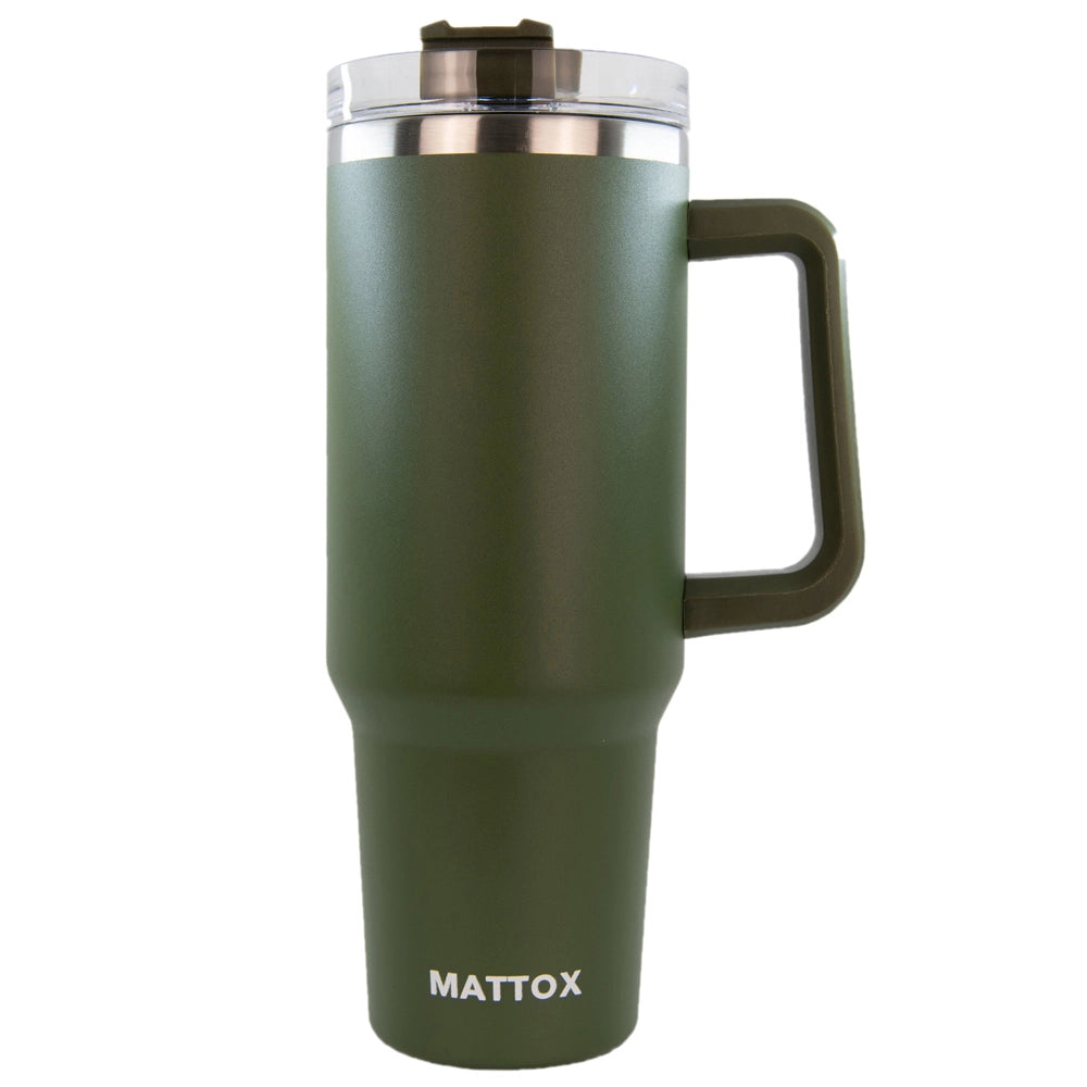 Olive Green Tumbler With Handle