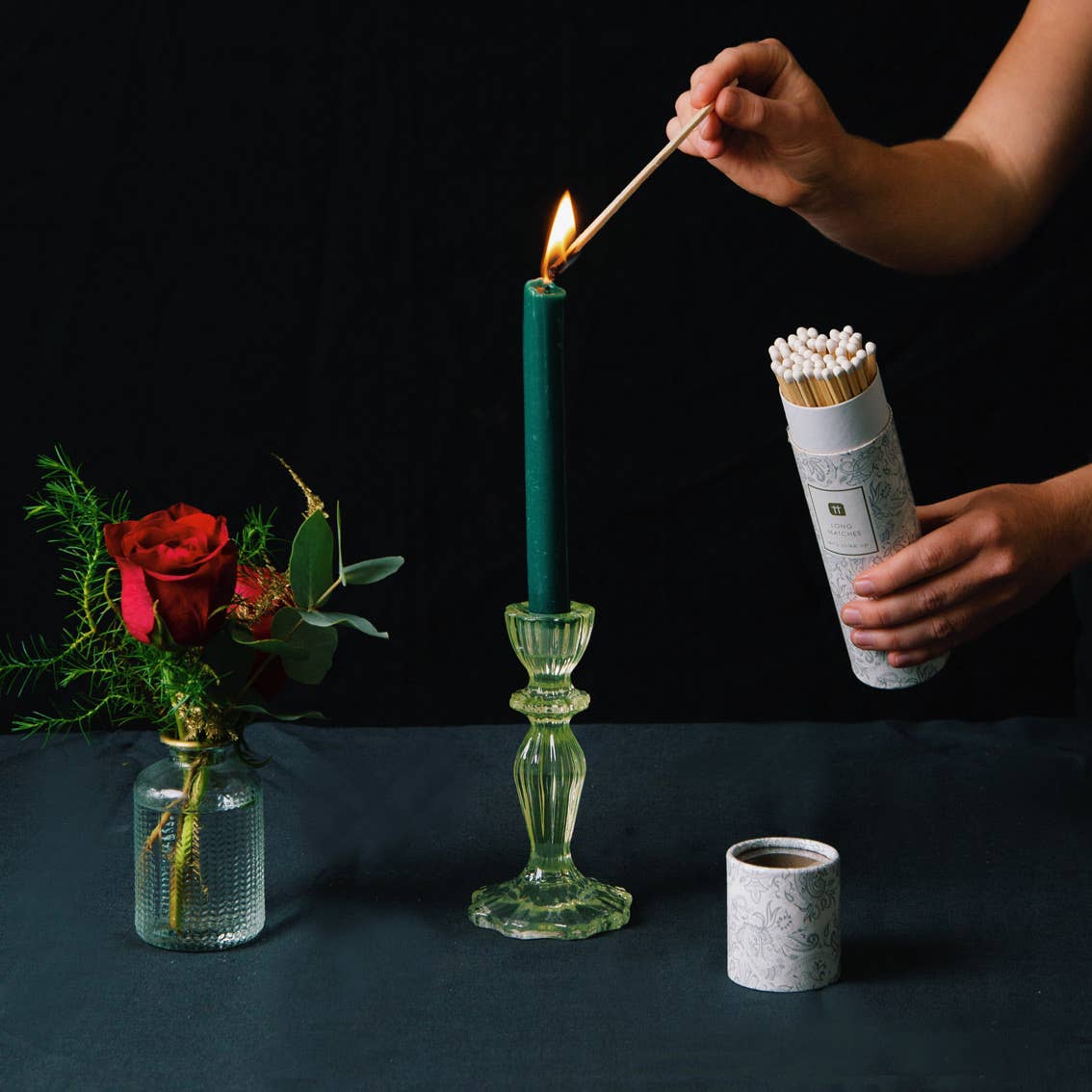 Red & Green Taper Candles